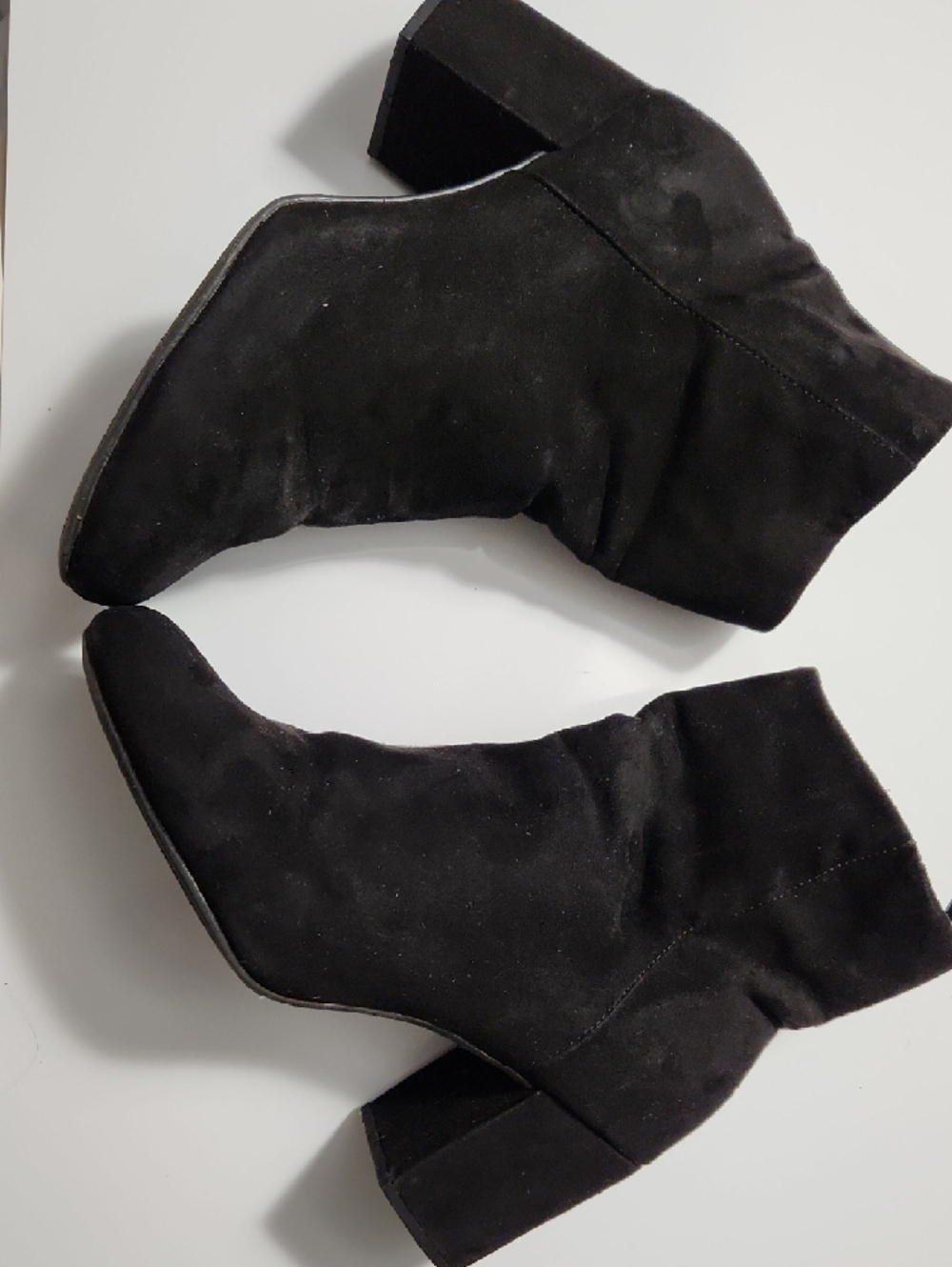 Women’s Black Ankle-High Suede Boots